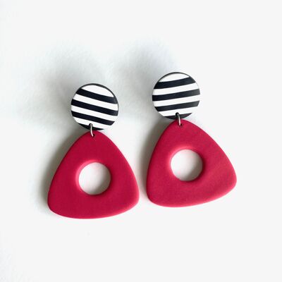 Dieneke earrings - raspberry