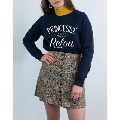 PRINCESSE RELOU - Sweat XS bleu marine