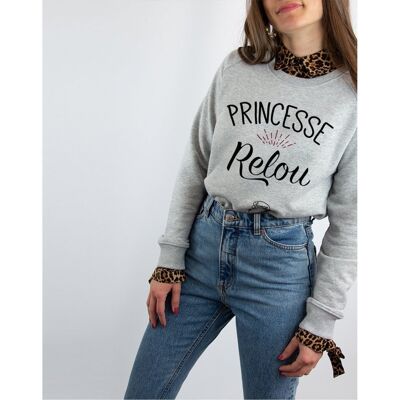 PRINCESSE RELOU - Gray heather sweatshirt