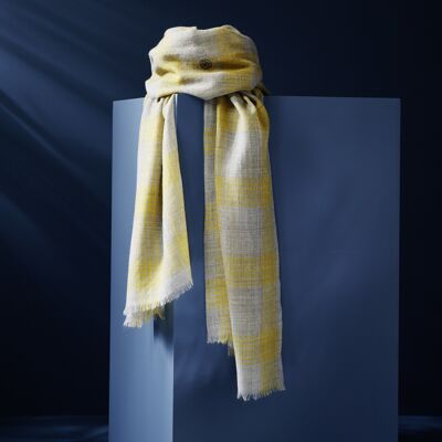 Checked scarf SKYE - merino wool