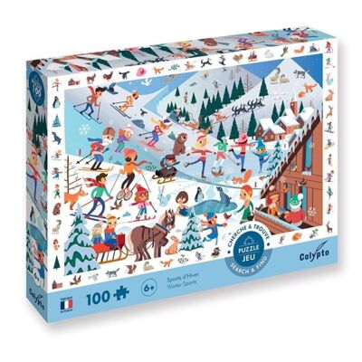 Calypto Puzzle 100 Pcs - Search And Find - Winter Sports