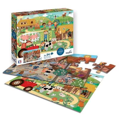 Puzzle Calypto 24 pezzi Fattoria e Città