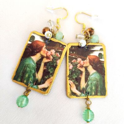 Earrings inspired by John William Walterhouse's paintings