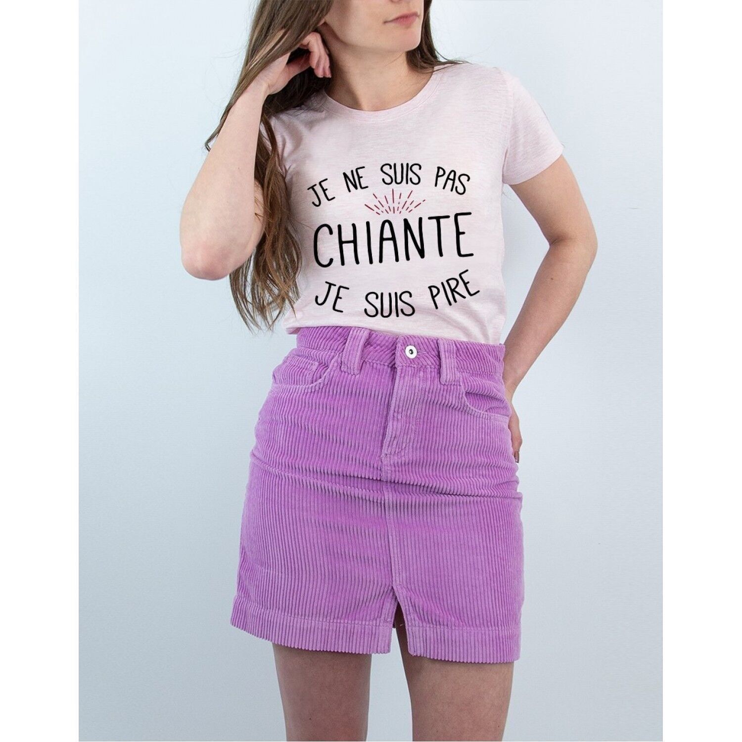 JE SUIS NON CHIANTE JE SUIS PIRE - T-Shirt Heather Pink