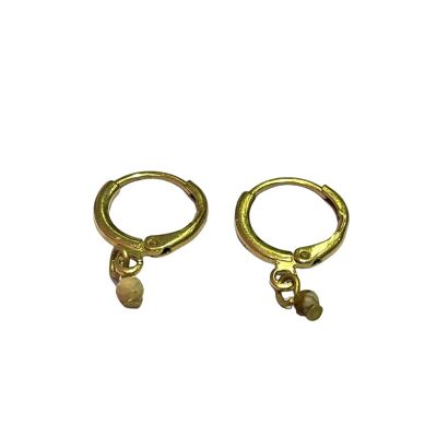 Aros sencillos con piedras preciosas