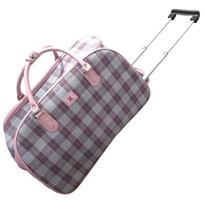 Trolley Strathurie in tweed a quadri rosa