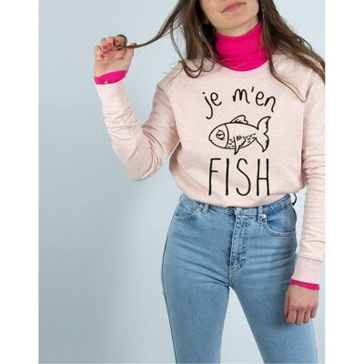 JE M'EN FISH - Heather Pink Sweatshirt