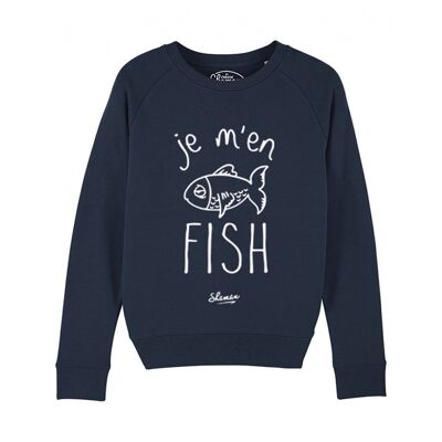 JE M'EN FISH - Navy Sweatshirt
