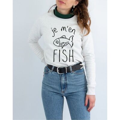 JE M'EN FISH - Felpa Panna