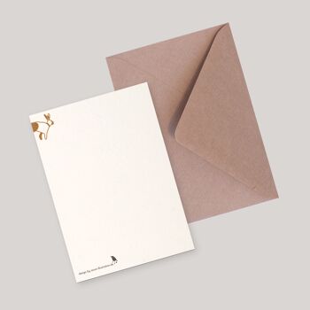 Carte "Lapin" avec enveloppe en papier kraft 2