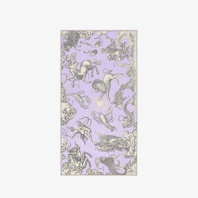 Pañuelo de algodón/seda - Astrología - Lavanda