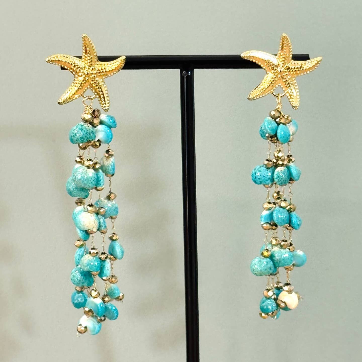 Boheme Seestern-Ohrhänger mit Muscheln