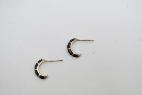 Boucles d'oreilles en onyx et argent 925