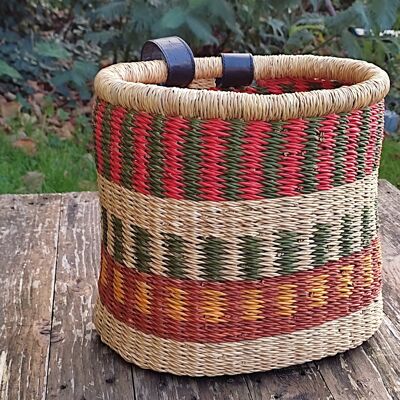 Straw scooter basket