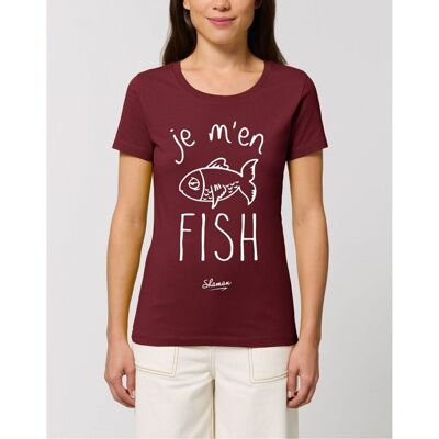 JE M'EN FISH - T-shirt bordeaux