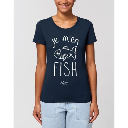 JE M'EN FISH - T-shirt Bleu marine