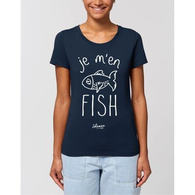 JE M'EN FISH - Camiseta azul marino