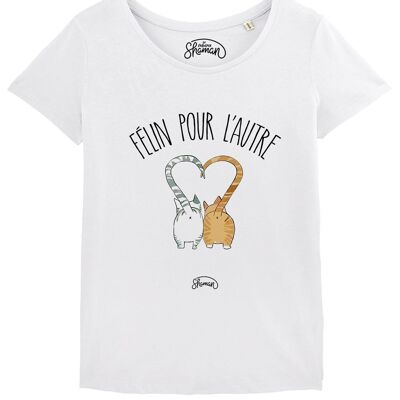 CAMISETA MUJER BLANCA FELIN PARA EL OTRO