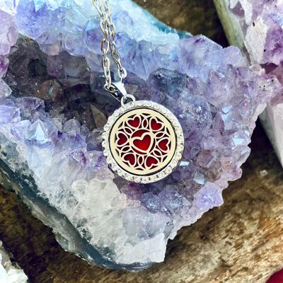 Heart essential oil diffuser pendant