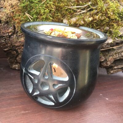 Black pentacle incense and resin burner