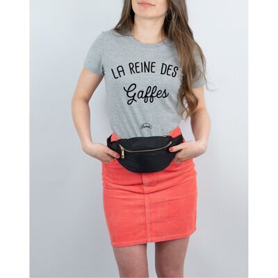 QUEEN OF GAFFES - Camiseta gris jaspeado