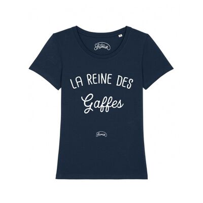 QUEEN OF GAFFES - T-shirt blu navy