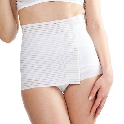 Postpartum Band Millerighe Breathable White