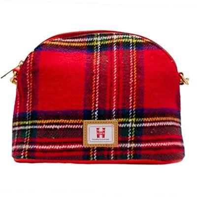 Bolso bandolera de hombro Strathurie para mujer de tweed Stewart con cuadros escoceses H0267