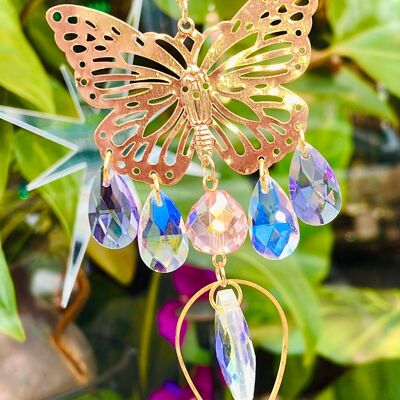rainbow butterfly rose quartz crystal aura angel amethyst