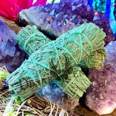 Paquete de salvia azul con infusión de jazmín para protección purificadora.
