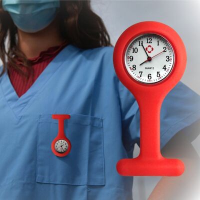 L'horloge de soin rouge intemporelle