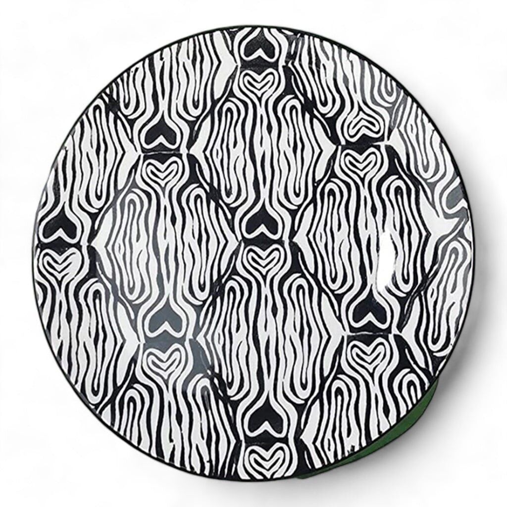 Keramik-Beilagenteller – Bylth, Tribal-Holzmaserung – 20cm