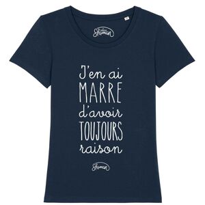 TSHIRT NAVY FEMME J'EN AI MARRE D'AVOIR TOUJOURS RAISON