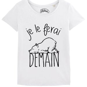 TSHIRT BLANC FEMME JE LE FERAI DEMAIN