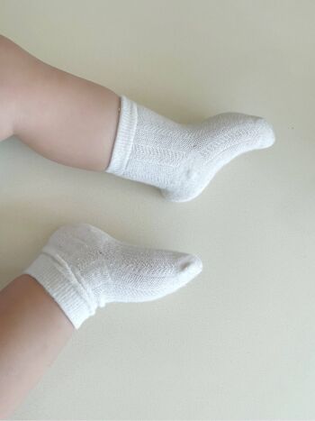 Chaussettes pour bébé en coton biologique - Paquet de trois 3