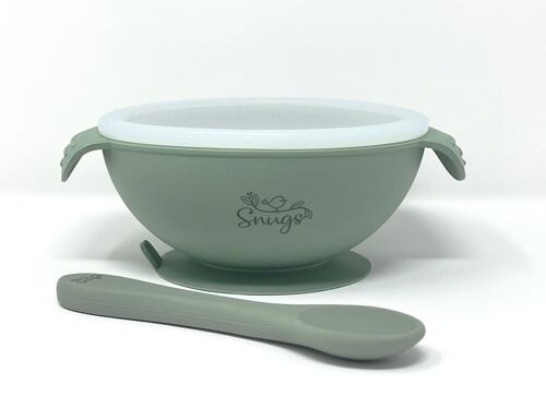Silicon Bowl with Lid and Spoon Ether