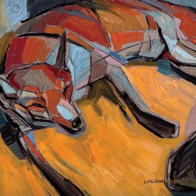 Fox Resting in the Sunshine Greeting Card