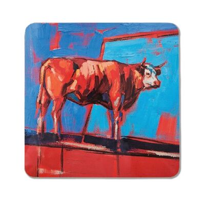 Ruby Cow Coaster