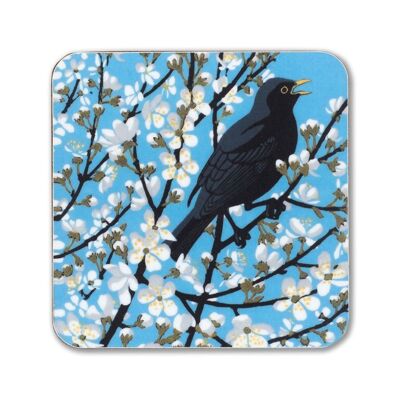 Blackbird Blossom Coaster