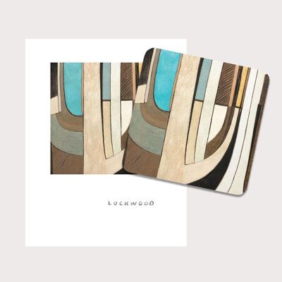 Urban Wood I Coaster Card