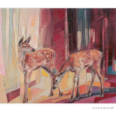 Two Young Deer Greeting Card
