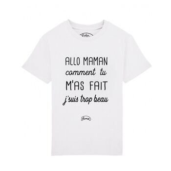 Tee-shirt Allo trop beau blanc