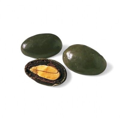 ALMOND CHOCOLATE GREEN OLIVES - Bulk 1Kg