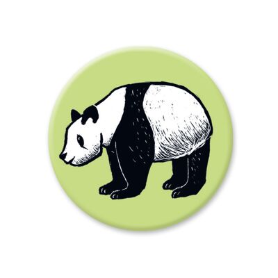 Imán redondo panda (diámetro 38 mm)