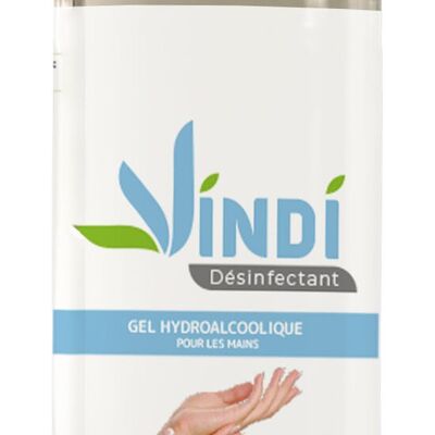 Gel idroalcolico disinfettante Vindi - Flacone da 100 ml - Prodotto in Francia - 76% alcol - Virucida