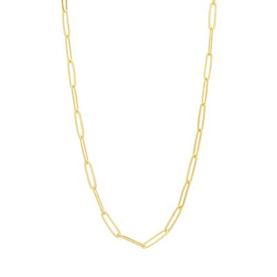 Grand collier rectangulaire en argent sterling