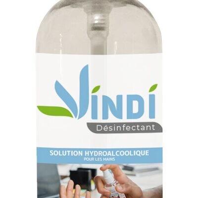 Soluzione idroalcolica disinfettante Vindi - Flacone spray da 100 ml - Prodotto in Francia - 76% alcol - Disinfettante per mani e superfici - Virucida
