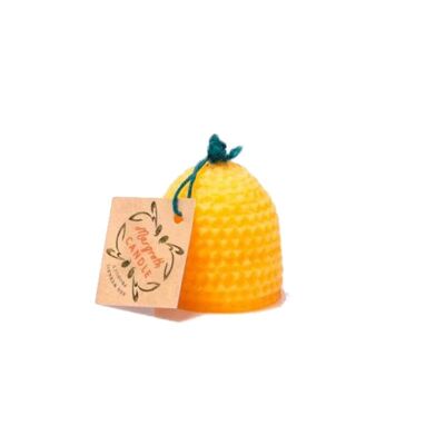 Ribbed Beehive Candle made of Pure Beeswax - Atmospheric and Natural