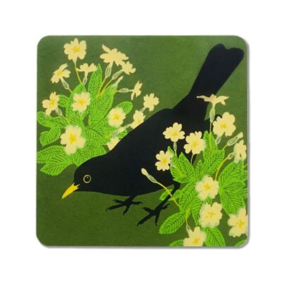 Blackbird & Primroses Coaster