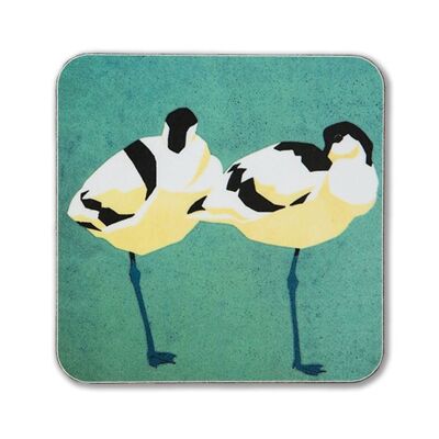 Two Snoozing Avocets Coaster